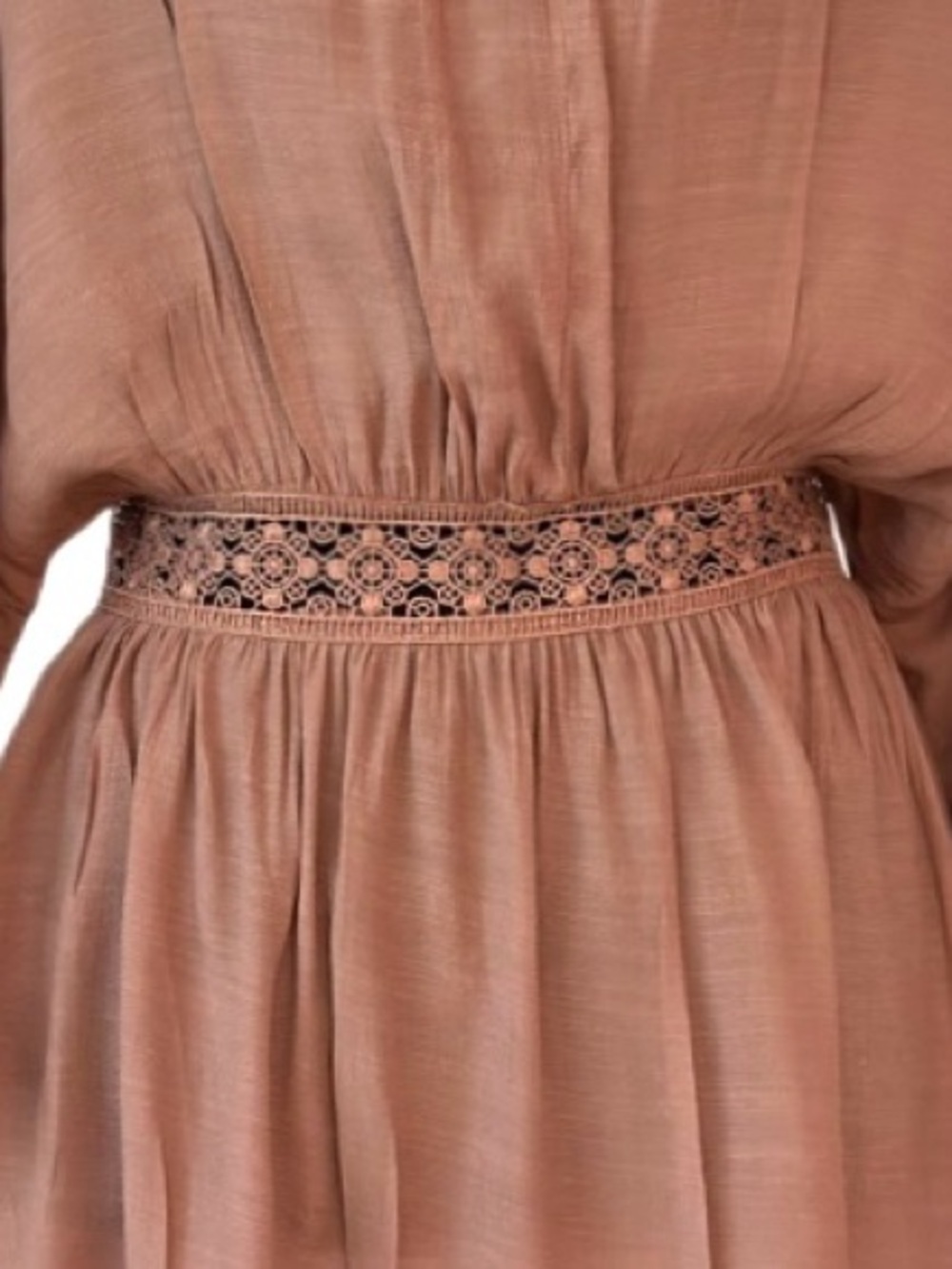 LOVE TREE ~ Bohemian Mocha Kimono with Embroidered Trim size M - Picture 8 of 10